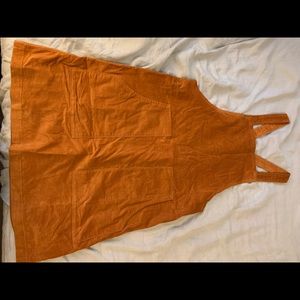 Orange faux suede jumper, tags on